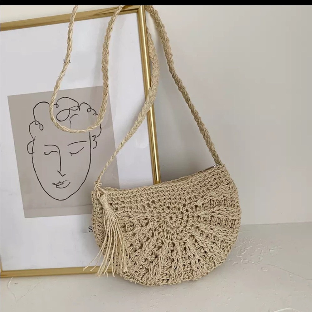 Boho Knit Crossbody Bag☀️